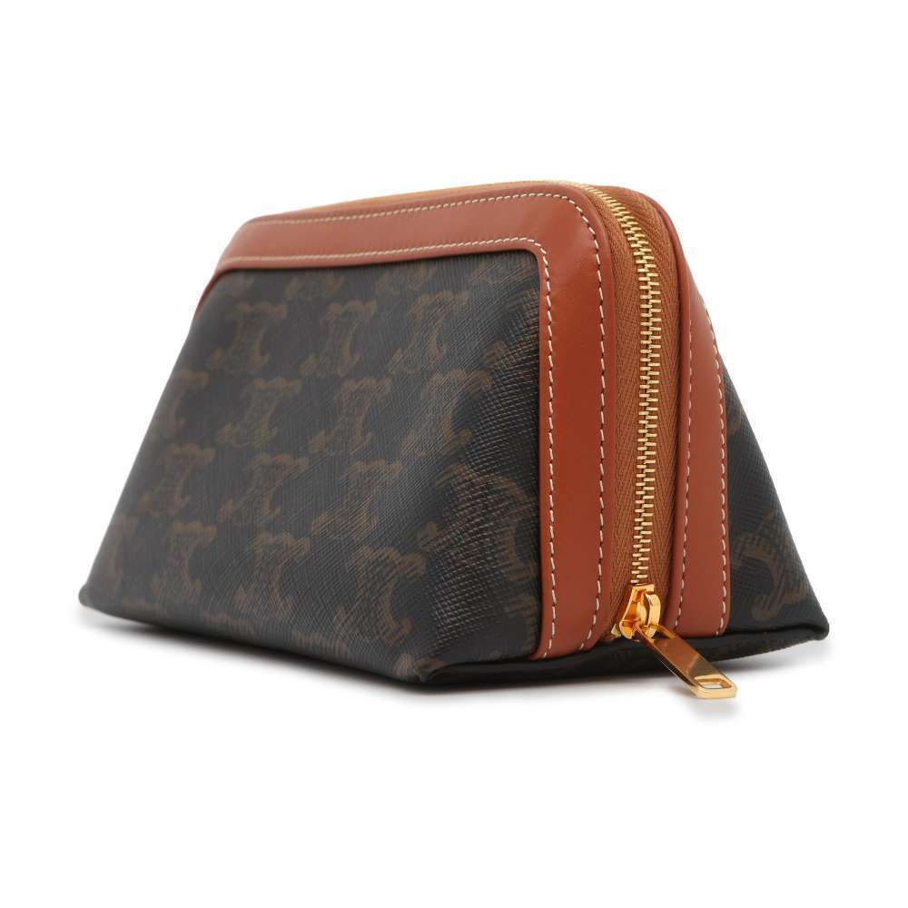 Celine Case Accessory Cosmetic Makeup Pouch Triomphe - Picture 1 of 11